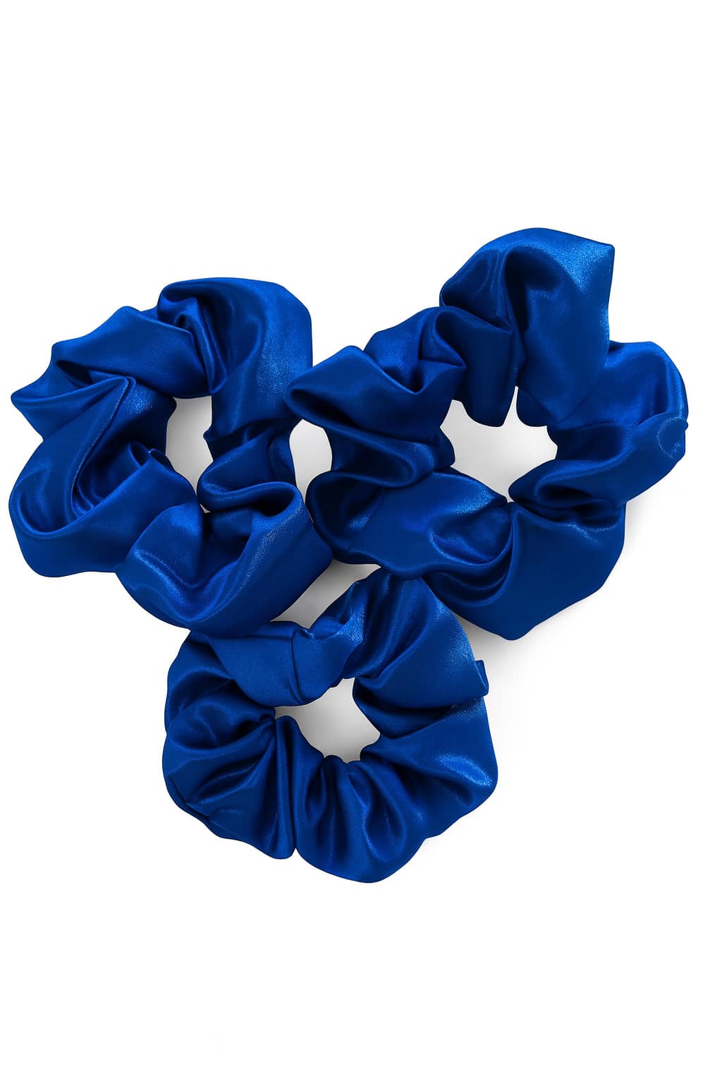 3 Green Silk scrunchies